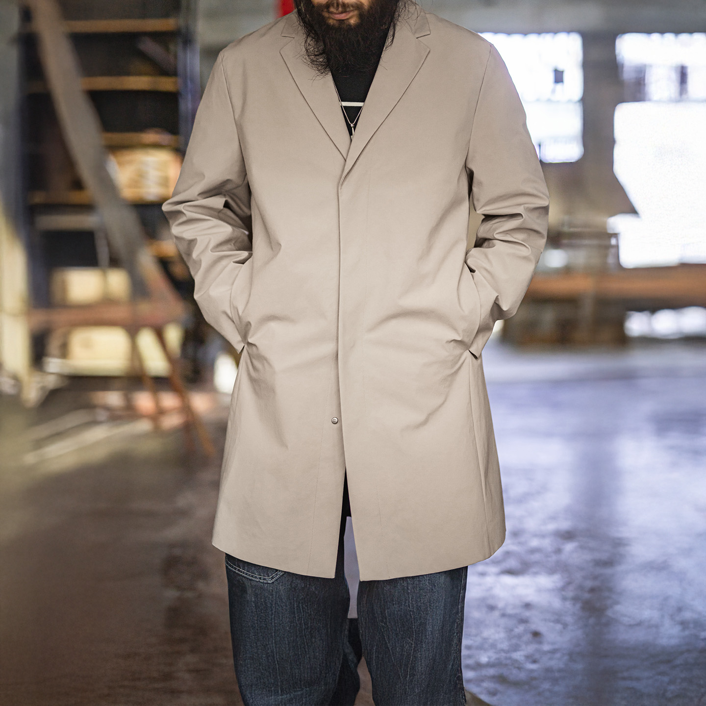 Vintage Windbreaker Nylon - マデン メンズ トレンチコート ブリティッシュスタイル マックコート ウィンドブレーカー