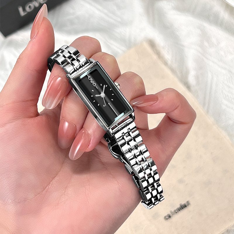 Vintage Fashion Watches - GEDI ヴィンテージ高級長方形ステンレススチールストラップウォッチ女性用 - ミニマリストレトロスタイリッシュなクォーツ腕時計