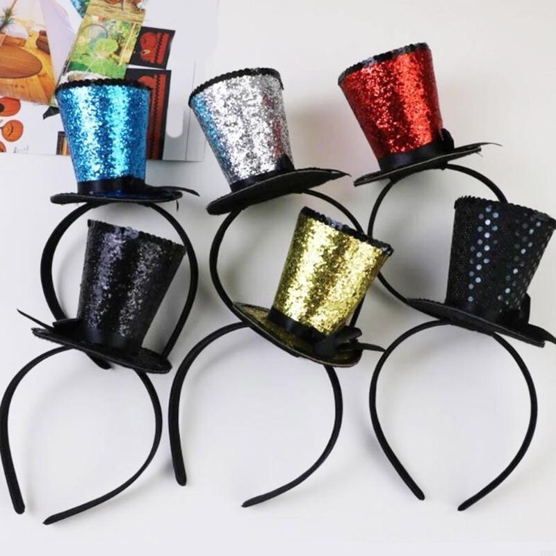 Vintage Fashion Hats - 49MFベールトップハット魅力者ヘアフープオペラティーハット女の子のためのヴィンテージピルボックスハットティー魅力者ハロウィーン