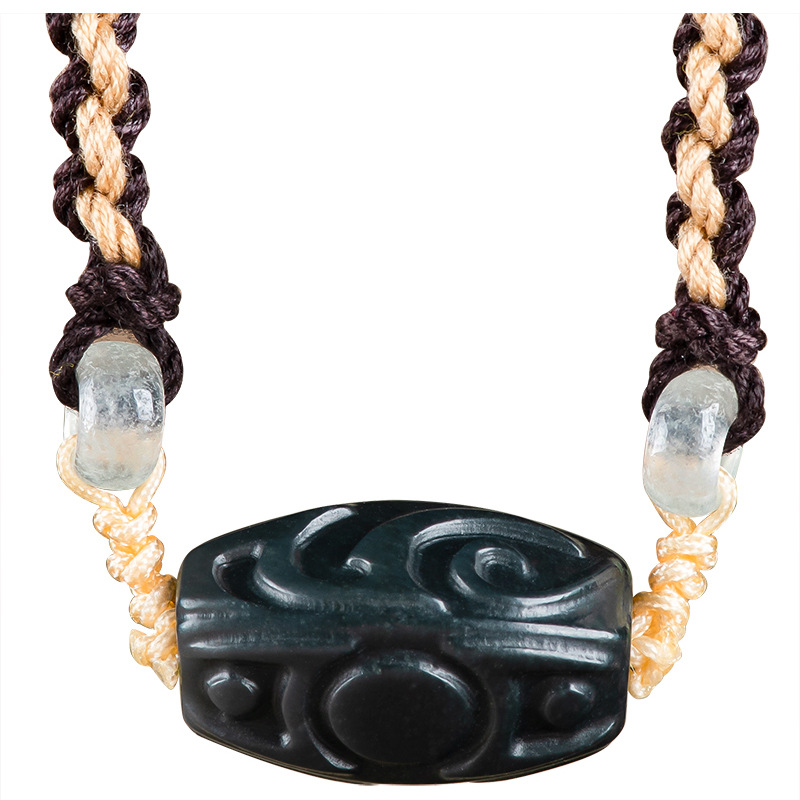 Vintage Fashion Jewelry Necklaces - 和天翡翠彫刻ビーズペンダントネックレスヴィンテージファッションアクセサリーネフライト本物のジュエリー彫刻お守りチャーム天然宝石