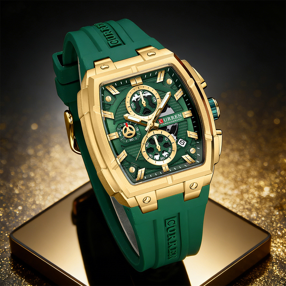 Vintage Fashion Watches - CURREN 高級ヴィンテージ腕時計 メンズ スポーツ クロノグラフ クォーツ腕時計
