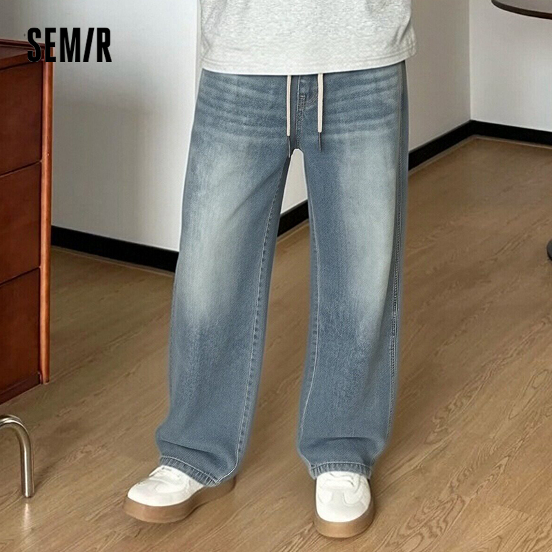 Retro Track Pant - セミールメンズパンツデニムアメリカンヴィンテージルーズストレートレッグトレンディファッション快適通勤2026夏カジュアルスタイルトップ