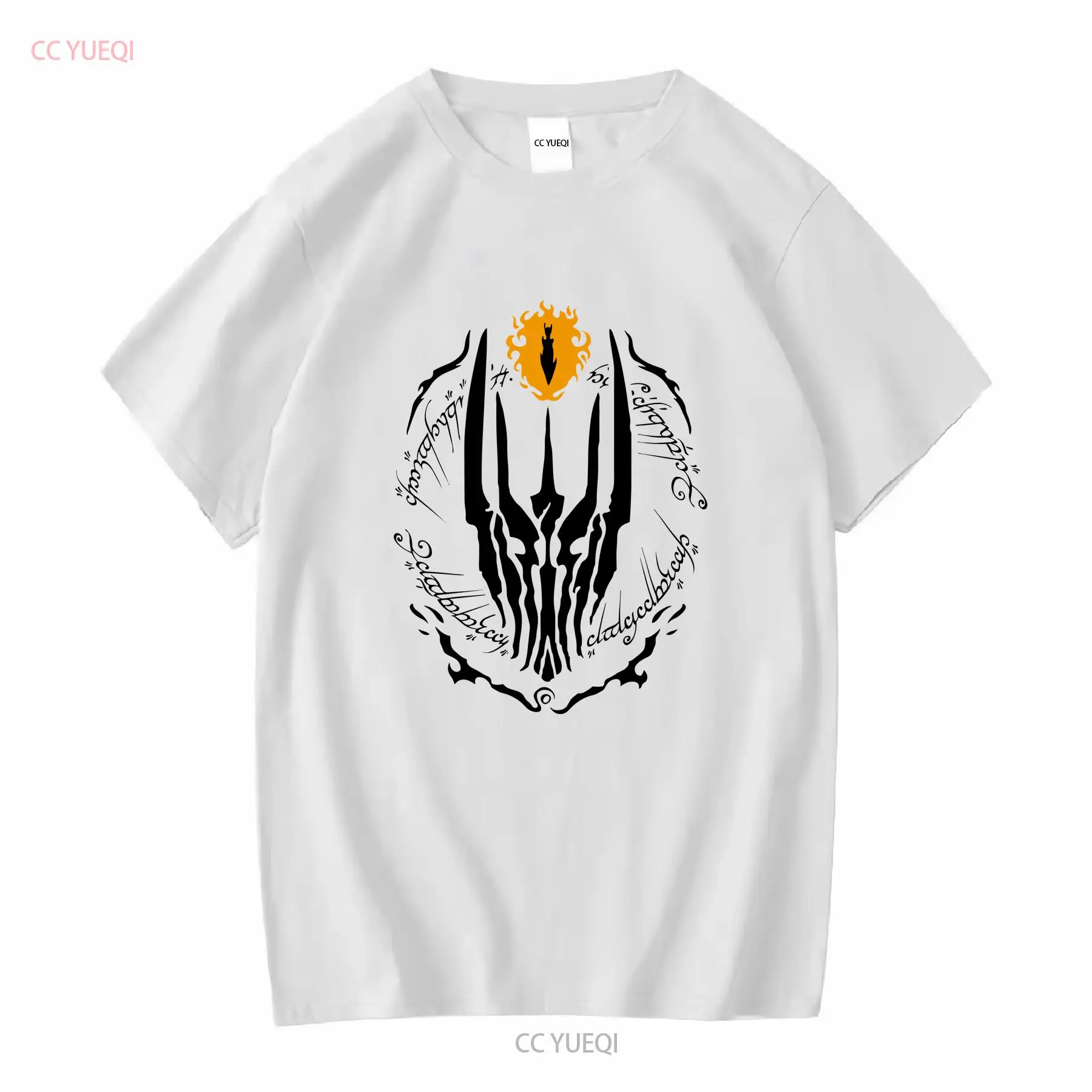 Vintage Fashion Rings - ワン・リングTシャツ サウロンの目 LOTR タリエル・オブ・ザ・ロードにインスパイアされたファン向け トールキンの本好き向け ヴィンテージ風ウォッシュ加工デザイナーズウェア