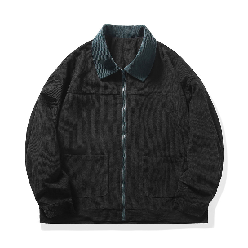Vintage Windbreaker Nylon - アメリカンスタイルヴィンテージ 2026 男性ボンバージャケットウインドブレーカージッパーコート秋ルーズカーゴアウター男性服ルーズトップス 5xl