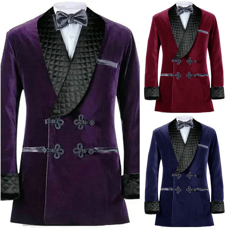Velvet Blazer Vintage - ダブルブレストベルベットスーツ,スペインの水ギセルスーツ,フラップ付き,フォーマル,ヴィンテージ,レトロプロムスーツ,パーティー