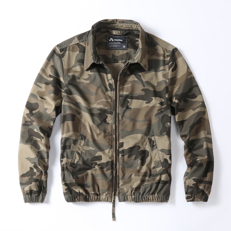 Vintage Windbreaker Nylon - メンズヴィンテージカモフラージュジャケット,ウインドブレーカー,カーゴアウター,ゆったりとした服,春のワークジャケット