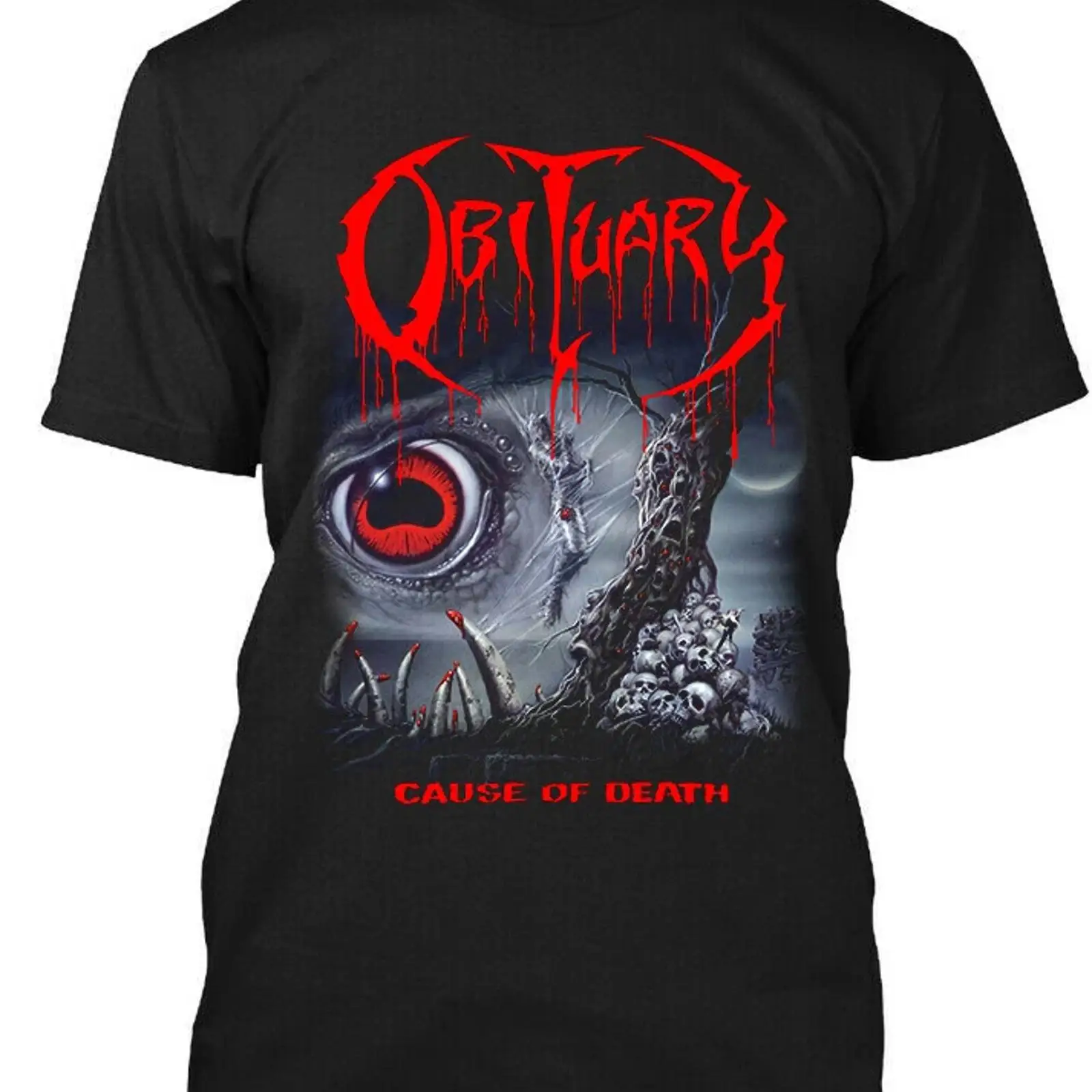 Vintage Fashion Obituaries - 死因：オビチュアリーユ・カウス・オブ・デス アメリカンヴィンテージロゴTシャツ S 5XL ヴィンテージウォッシュドオム 快適なファッションデザイナー服