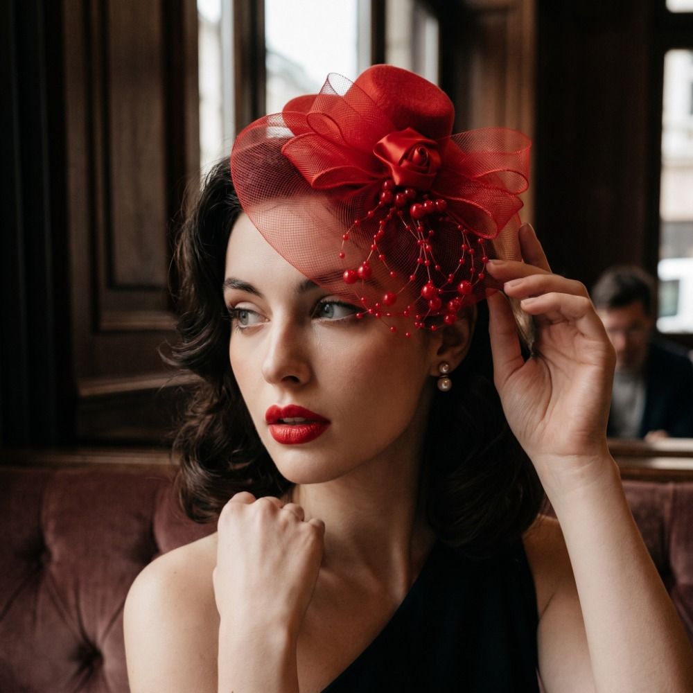 ファッション性の高いヴィンテージ風ファシネーターハット、エレ - Vintage Fashion Hats のレビューと価格