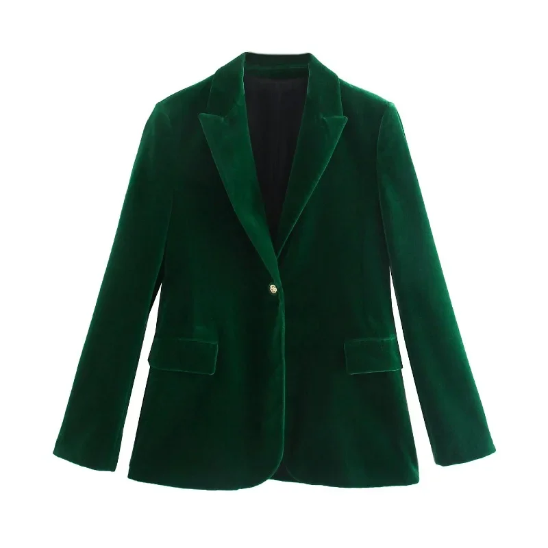 エレガントなベルベットの女性ブレザーファッションオフィスウェ - Velvet Blazer Vintage のレビューと価格