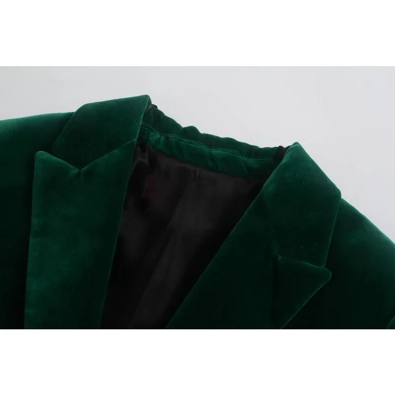 エレガントなベルベットの女性ブレザーファッションオフィスウェ - Velvet Blazer Vintage のレビューと価格