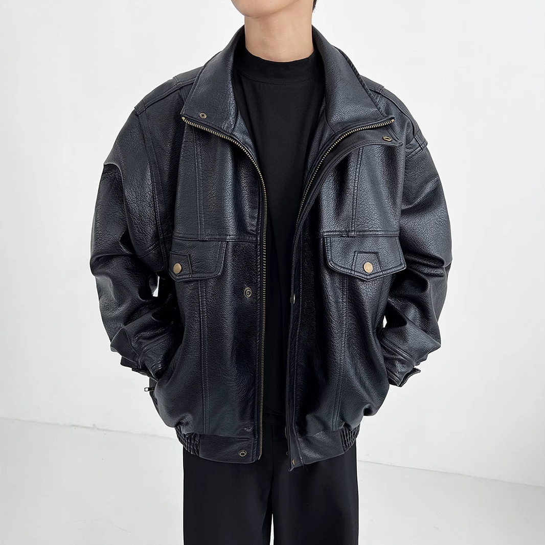 Pu レザーメンズ厚みのあるバイカージャケット、アメリカンヴ - Vintage Windbreaker Nylon のレビューと価格