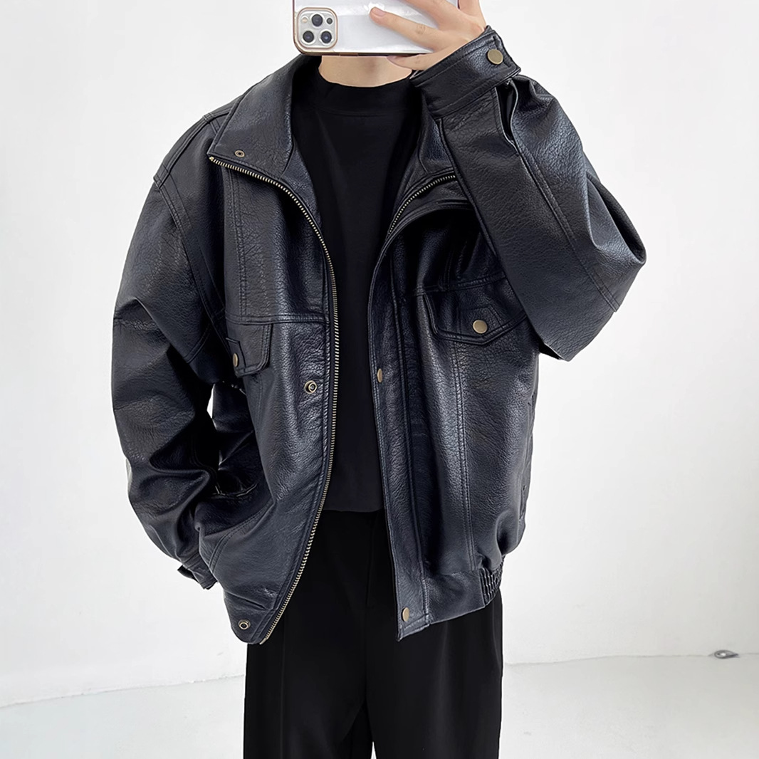 Pu レザーメンズ厚みのあるバイカージャケット、アメリカンヴ - Vintage Windbreaker Nylon のレビューと価格