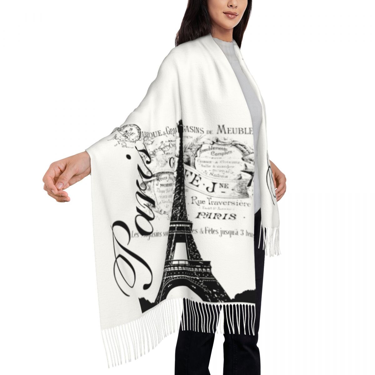 男性と女性のためのヴィンテージエッフェル塔スカーフ,カスタム - Vintage Fashion Paris のレビューと価格