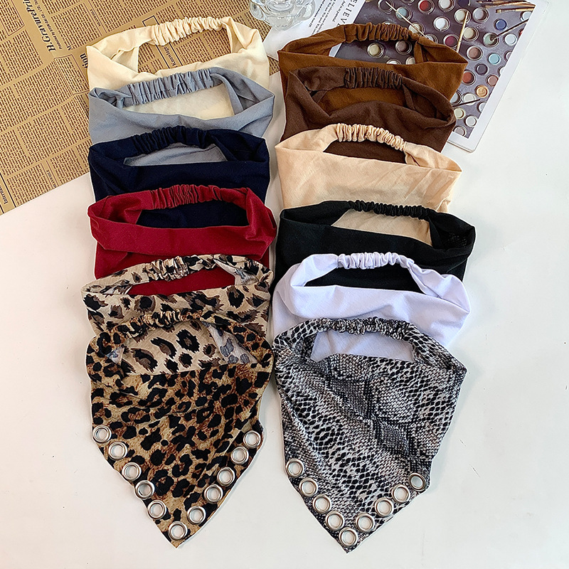 Y2Kヴィンテージ レオパード柄 三角形ヘッドスカーフ ヘア - Vintage Fashion Rings のレビューと価格