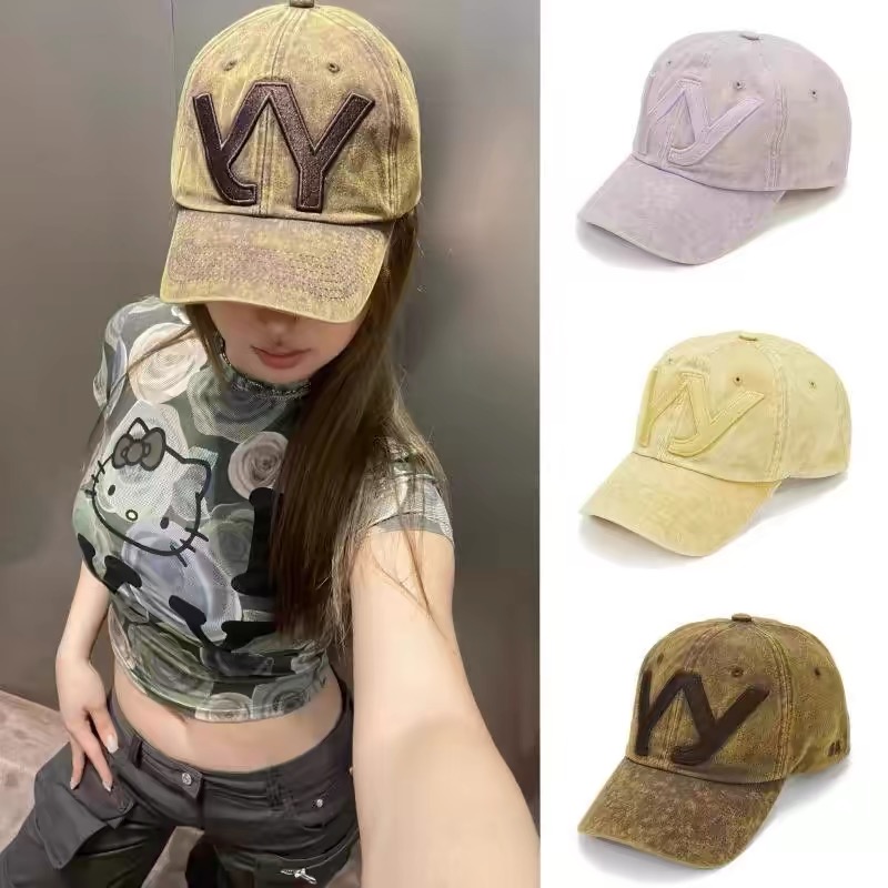 小さなウォッシュド加工ヴィンテージストリートダンスファッショ - Vintage Fashion Hats のレビューと価格