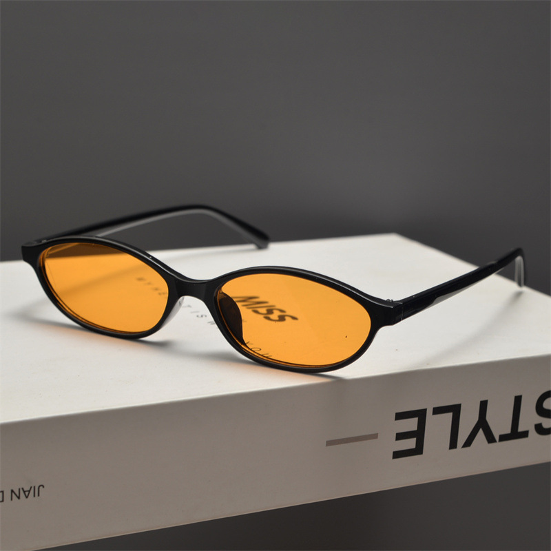 新しいレトロオーバルキャットアイサングラス女性用 Y2k ト - Vintage Fashion Glasses のレビューと価格