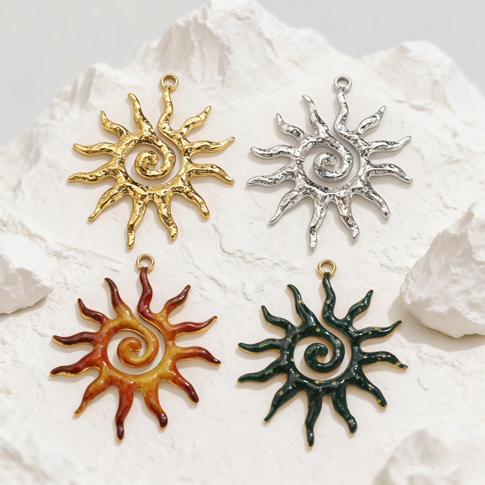 5 個ステンレス鋼ヴィンテージスパイラルサンゴールドメッキチ - Vintage Fashion Jewelry Necklaces のレビューと価格