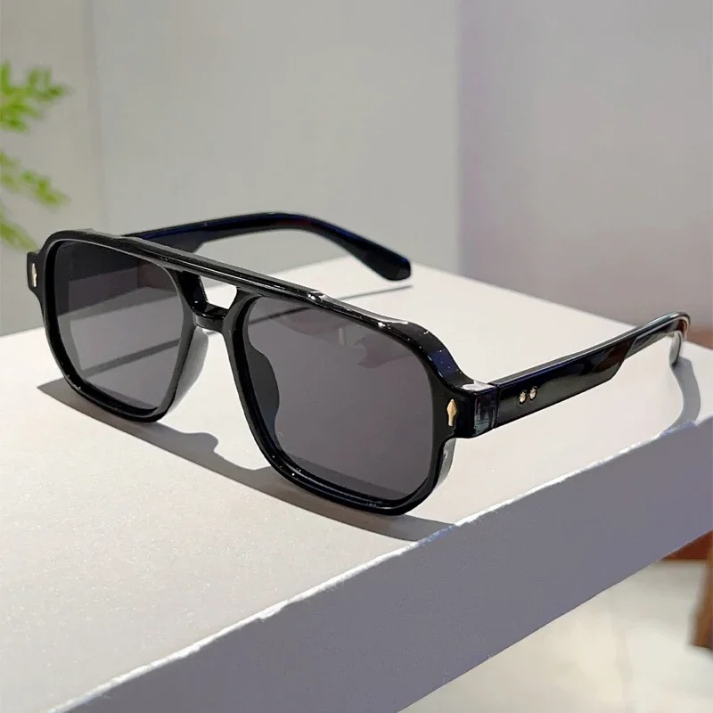 新しいヴィンテージダブルブリッジスクエアサングラスファッショ - Vintage Fashion Glasses のレビューと価格