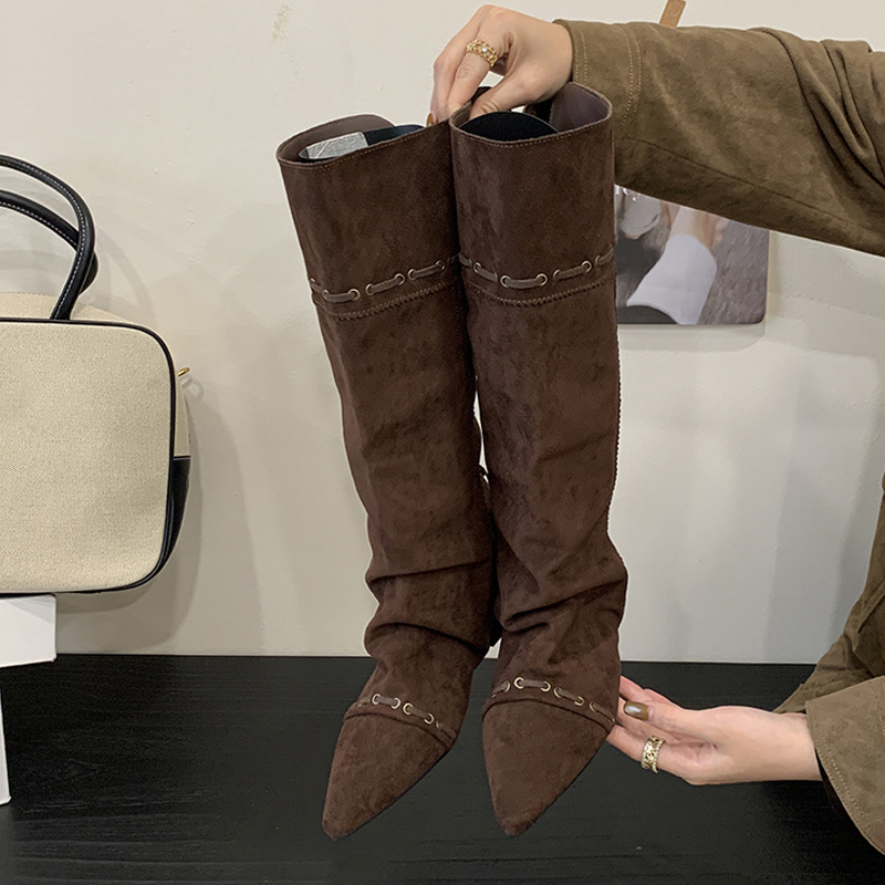 Liyke ファッションデザイン巾着レースアップニーハイブー - Vintage Fashion Design のレビューと価格