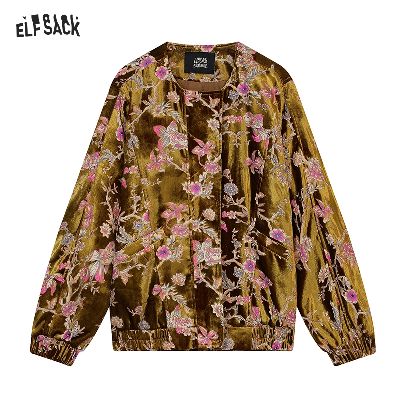 ELFSACK ゴールドベルベットジャケット レディース 冬 - Velvet Blazer Vintage のレビューと価格