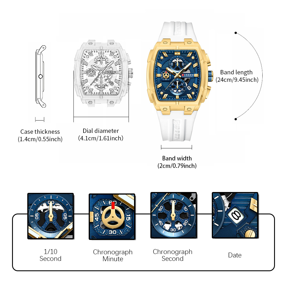 CURREN 高級ヴィンテージ腕時計 メンズ スポーツ クロ - Vintage Fashion Watches のレビューと価格
