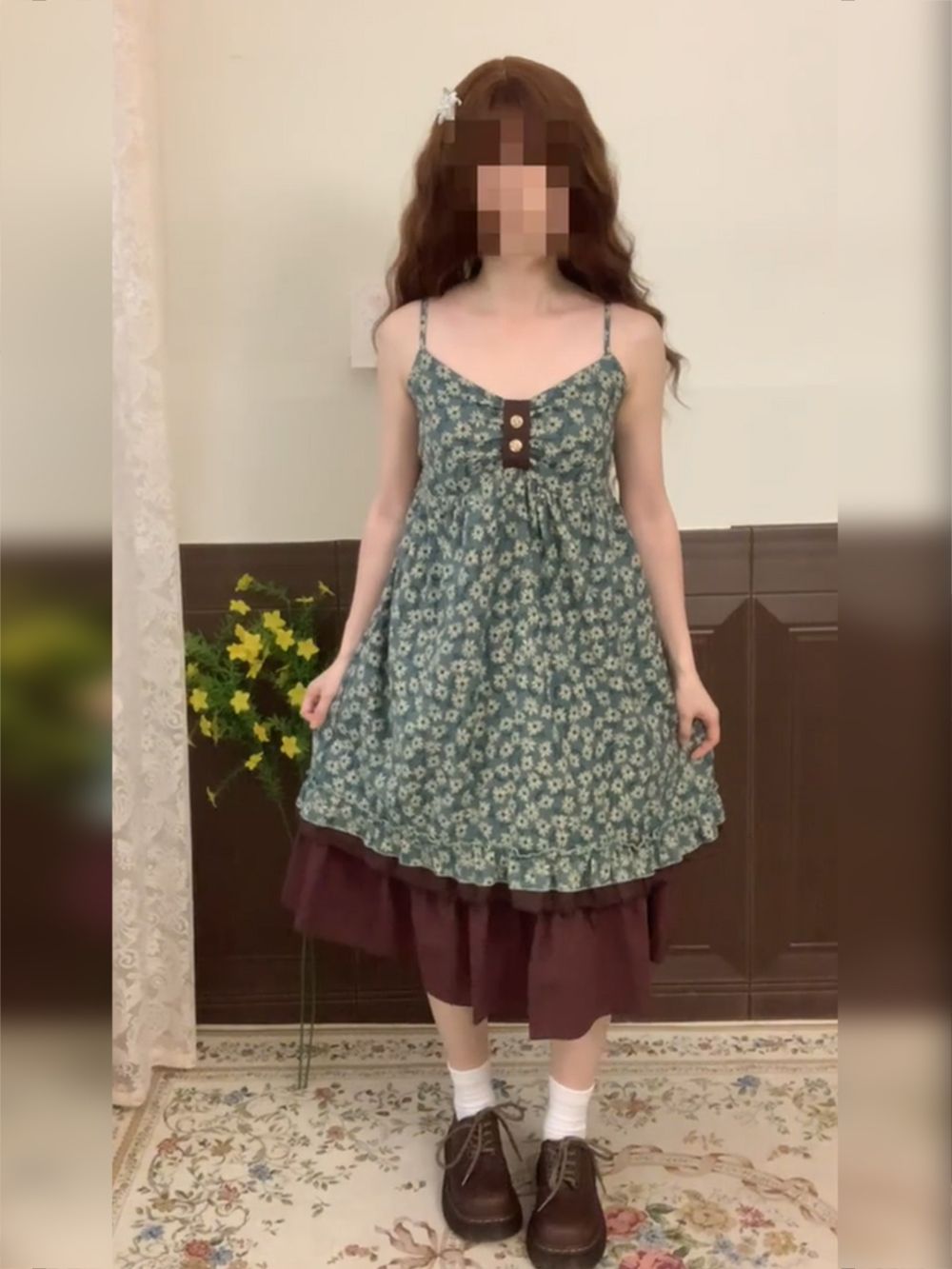 ヴィンテージスウィートキャミソールドレスセット レディース  - Crop Cardigan Vintage のレビューと価格