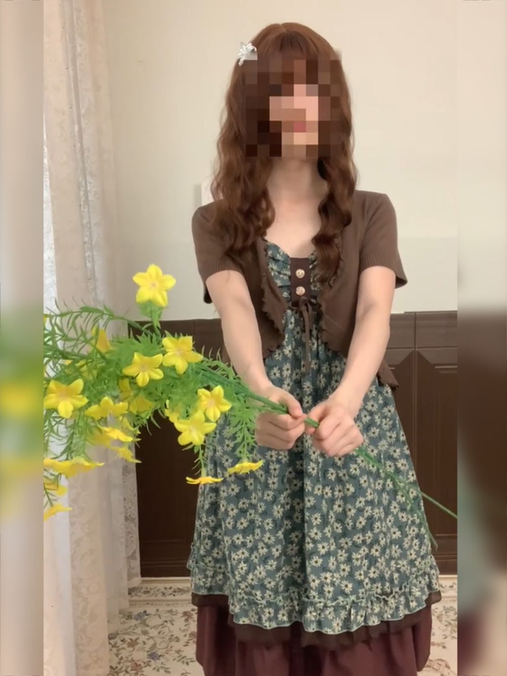 ヴィンテージスウィートキャミソールドレスセット レディース  - Crop Cardigan Vintage のレビューと価格