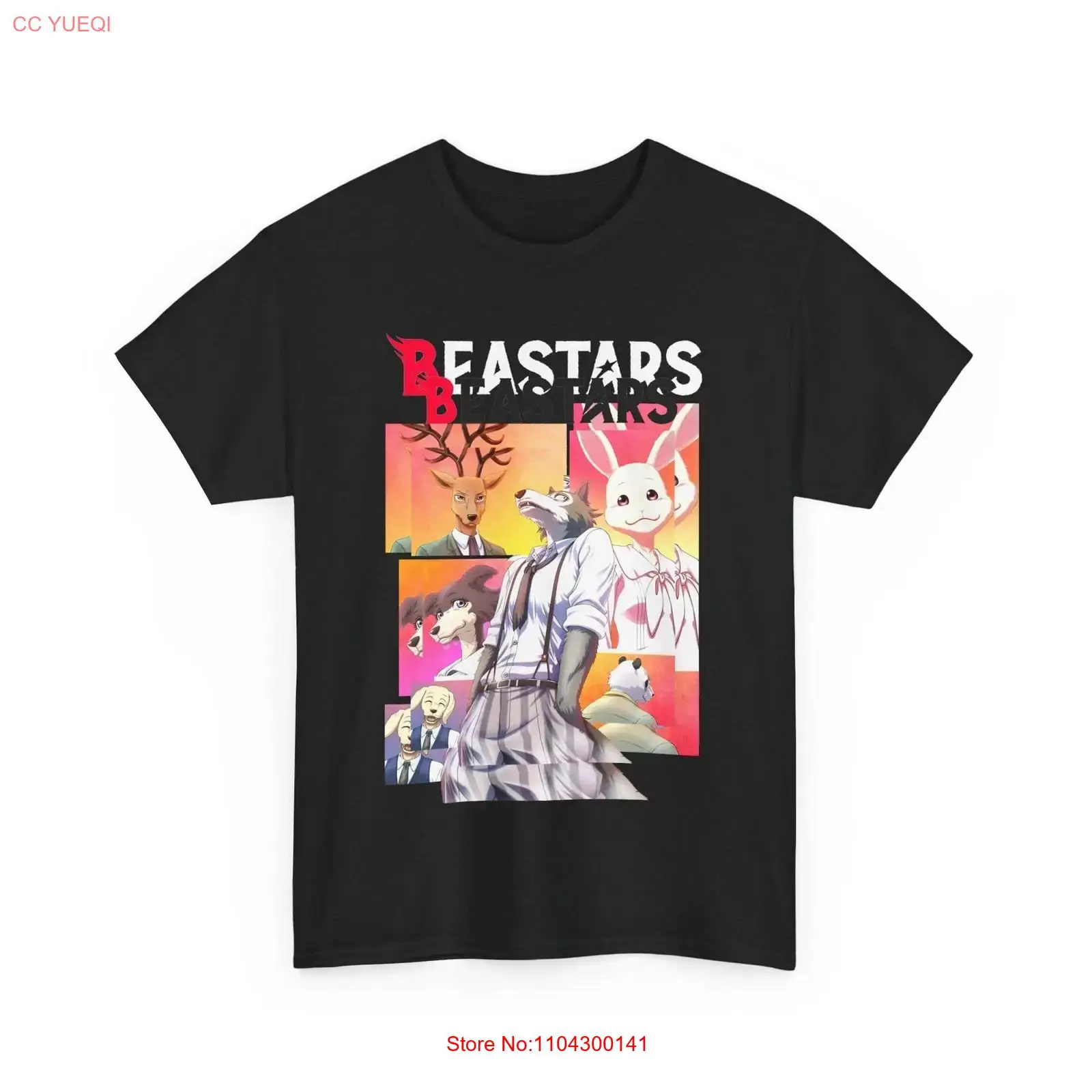 アニメビースターズ レゴシ ブラックTシャツ ヴィンテージ風 - Vintage Fashion Wear のレビューと価格