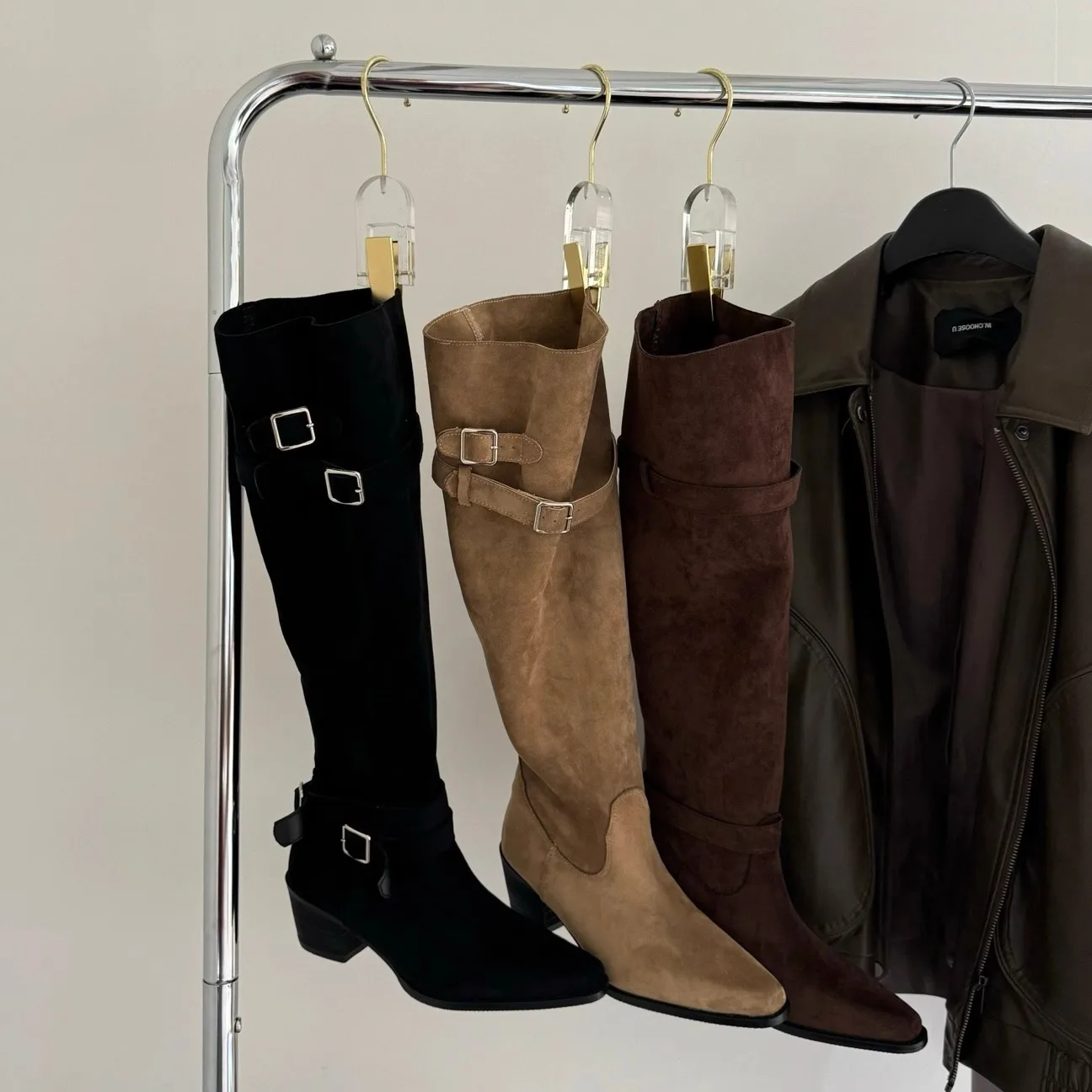 ヴィンテージスエード女性用トラウザーズレッグブーツファッショ - Vintage Fashion Ladies のレビューと価格