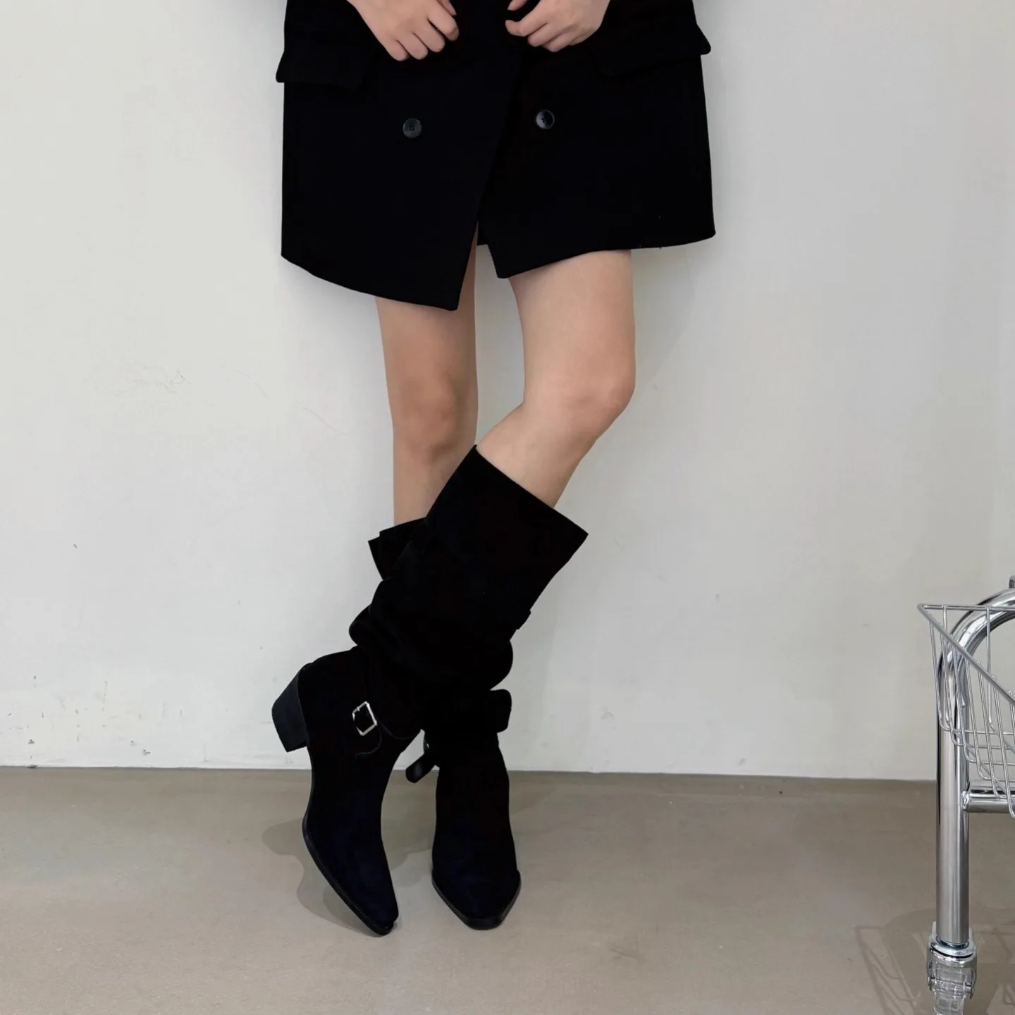 ヴィンテージスエード女性用トラウザーズレッグブーツファッショ - Vintage Fashion Ladies のレビューと価格