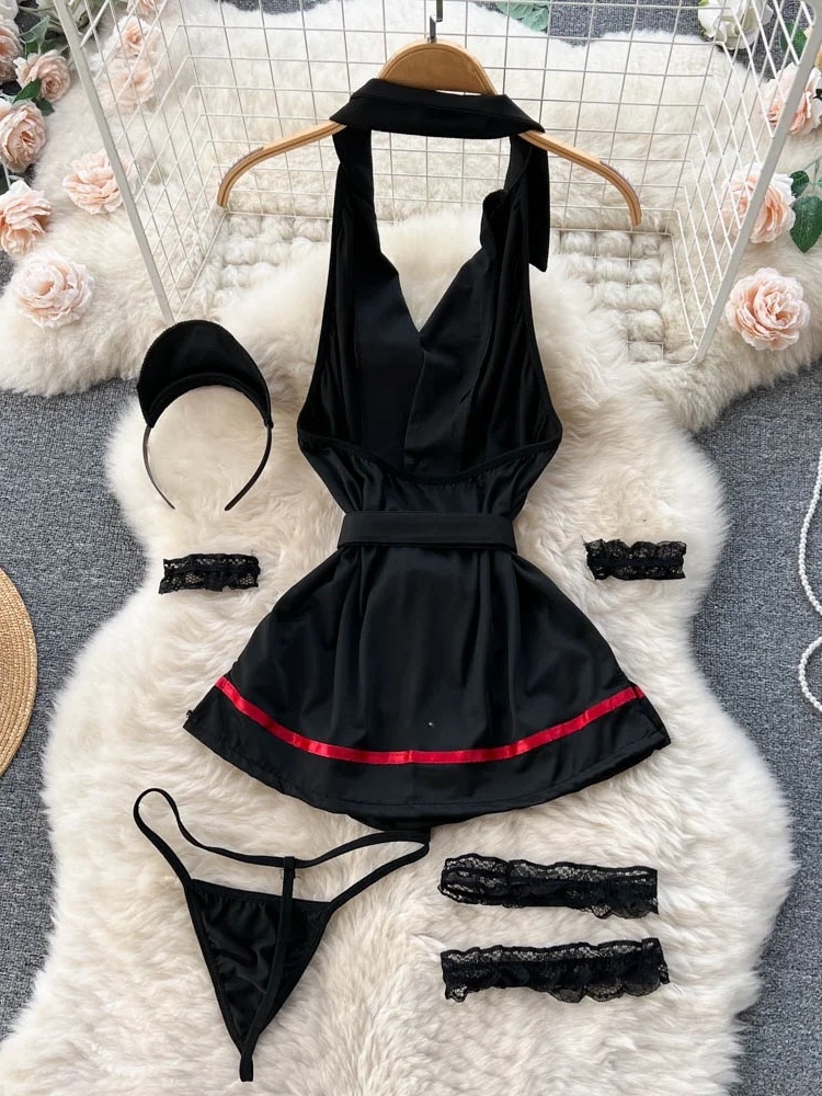 エロティックファッションセクシーなホルターランジェリードレス - Vintage Fashion Ladies のレビューと価格