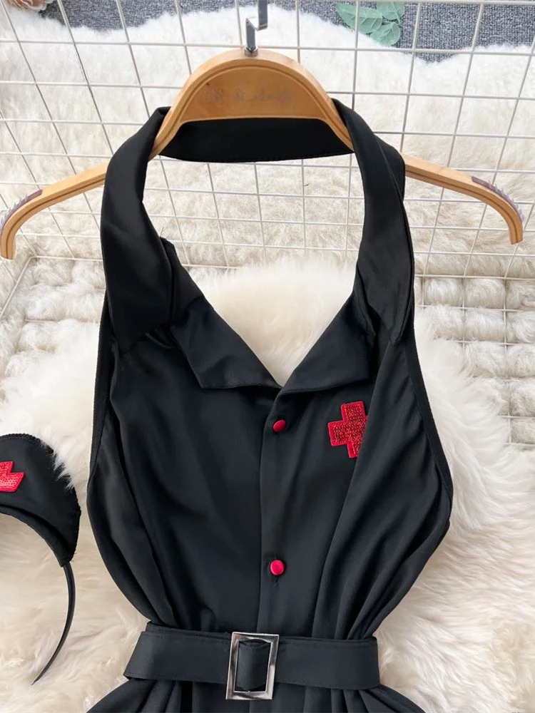 エロティックファッションセクシーなホルターランジェリードレス - Vintage Fashion Ladies のレビューと価格