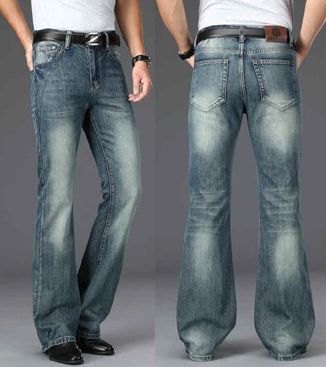男性のフレアジーンズルース男性ビッグレッグジーンズフレアパン - Retro Track Pant のレビューと価格
