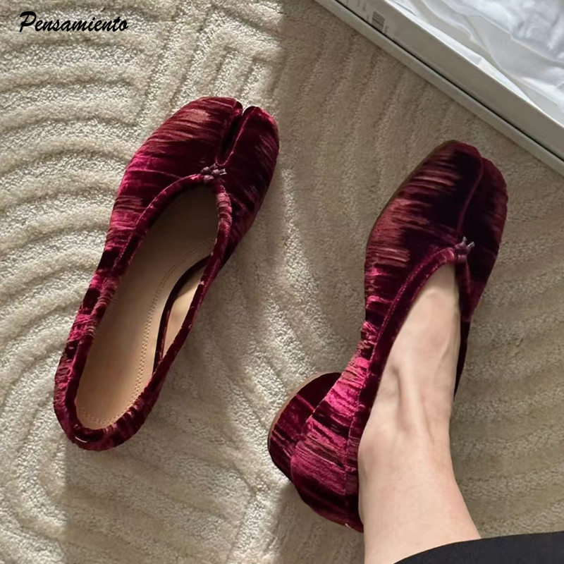 ファッションプリーツデザイナーフランネルスプリットトゥ女性用 - Vintage Fashion Ladies のレビューと価格