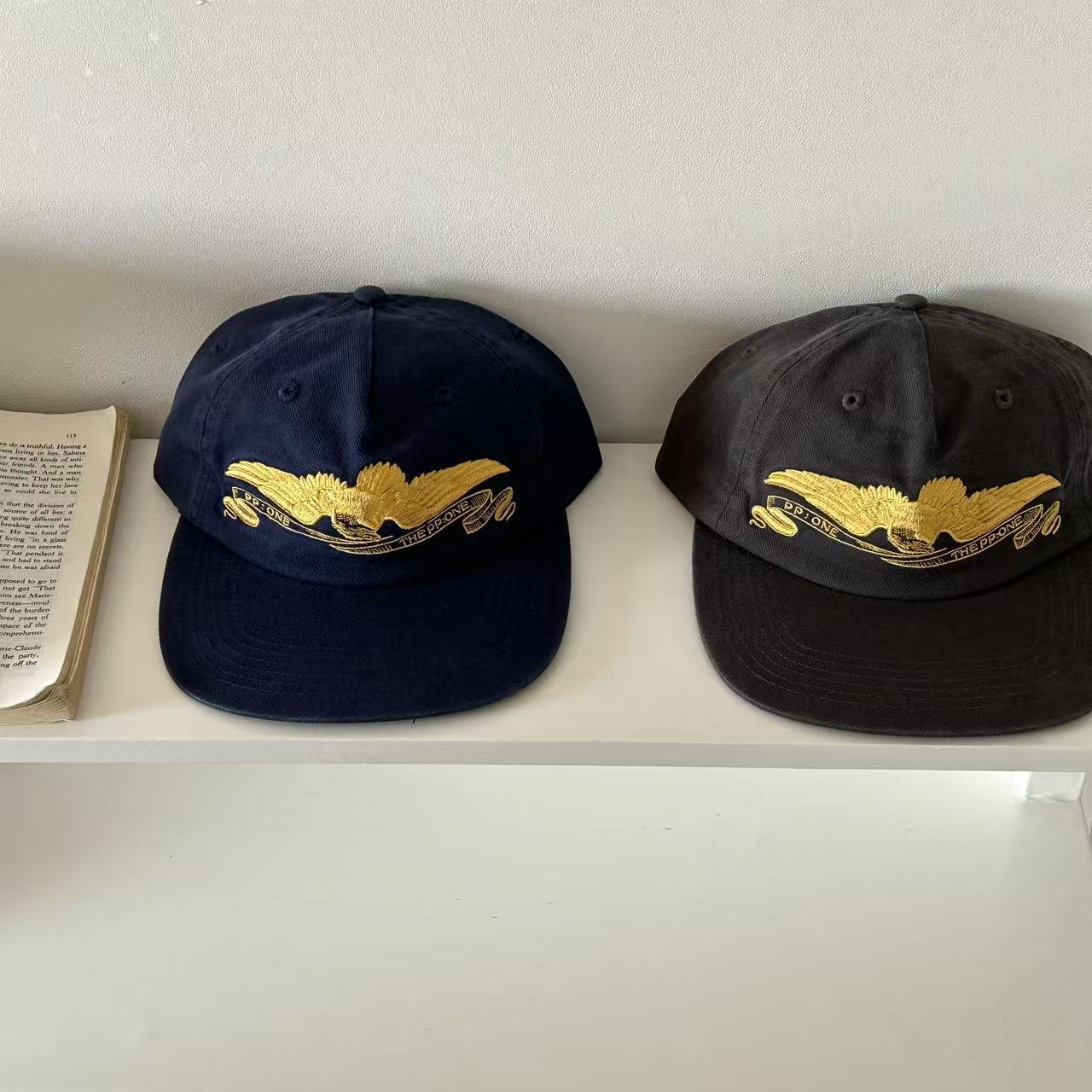 レトロアメリカン刺繍入りヘビーウェイトソフトトップフラットブ - Vintage Fashion Hats のレビューと価格