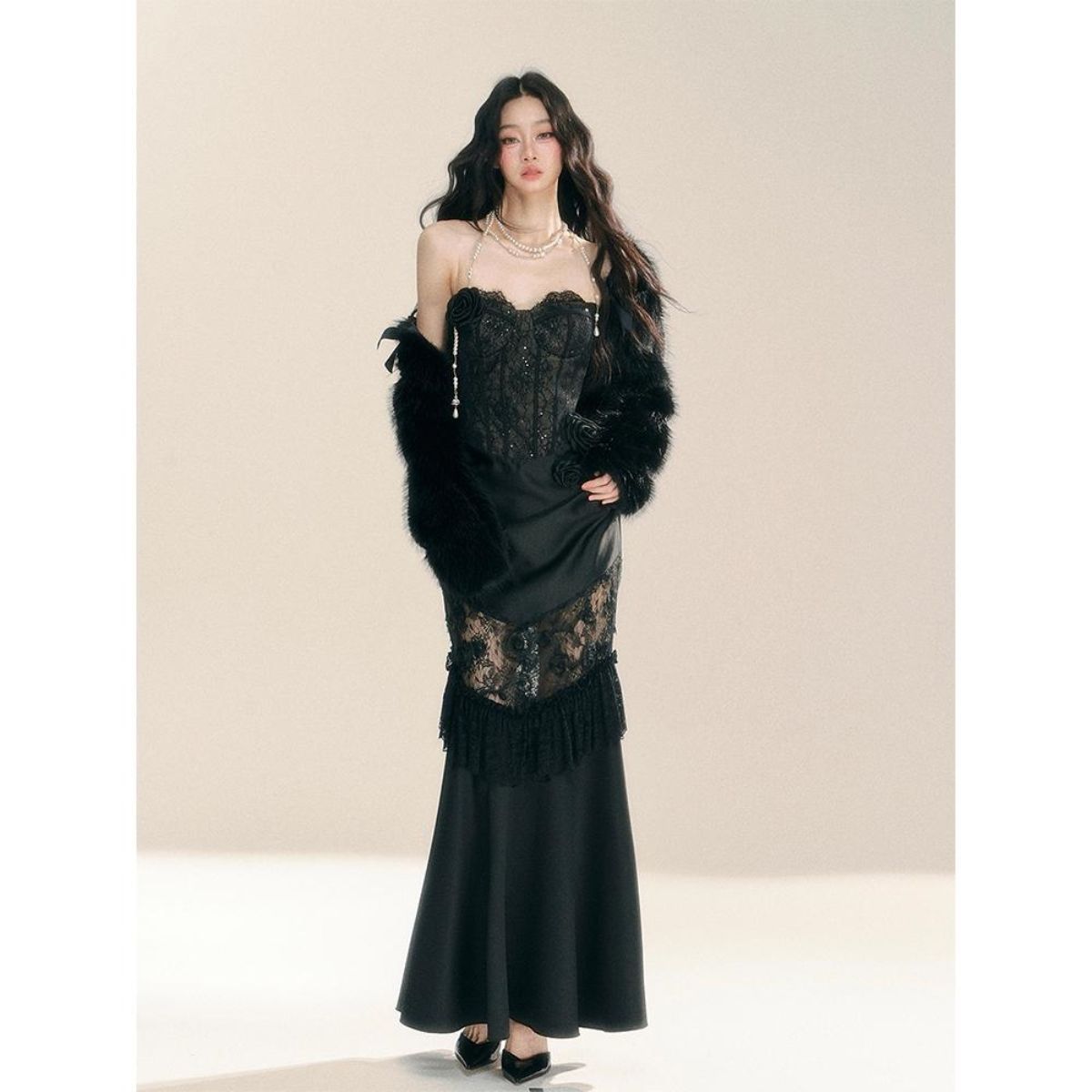 ヴィンテージゴシックグランジ Y2k レースドレス女性ダーク - Vintage Fashion Design のレビューと価格