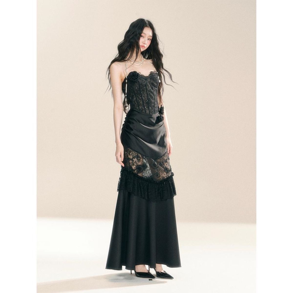 ヴィンテージゴシックグランジ Y2k レースドレス女性ダーク - Vintage Fashion Design のレビューと価格