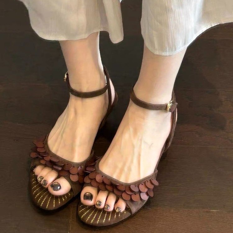 夏の新作レディーススリッパ、パール刺繍入りスティレットヒール - Vintage Fashion Wear のレビューと価格