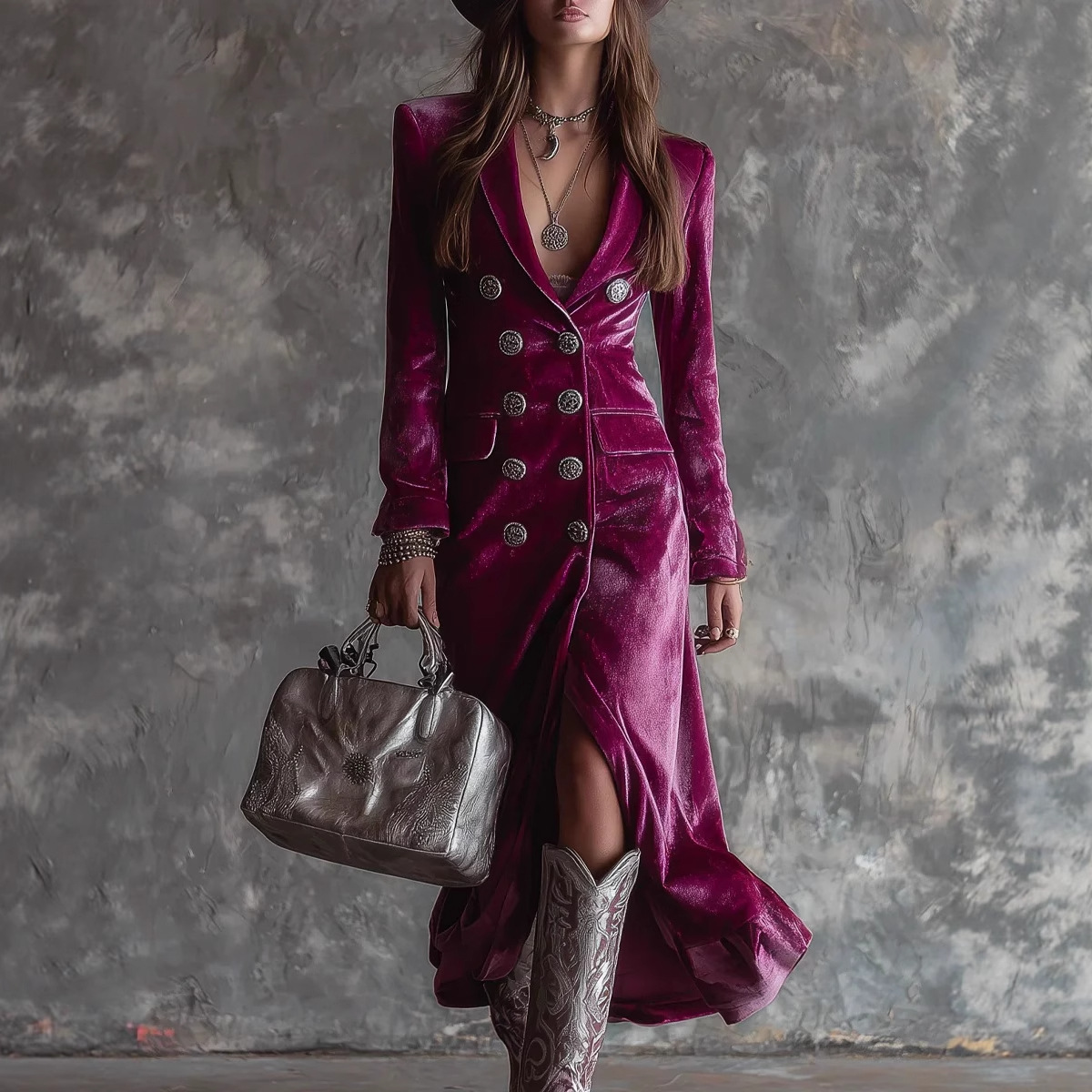 ヴィンテージベルベットロングブレザードレス レディース ノッ - Velvet Blazer Vintage のレビューと価格