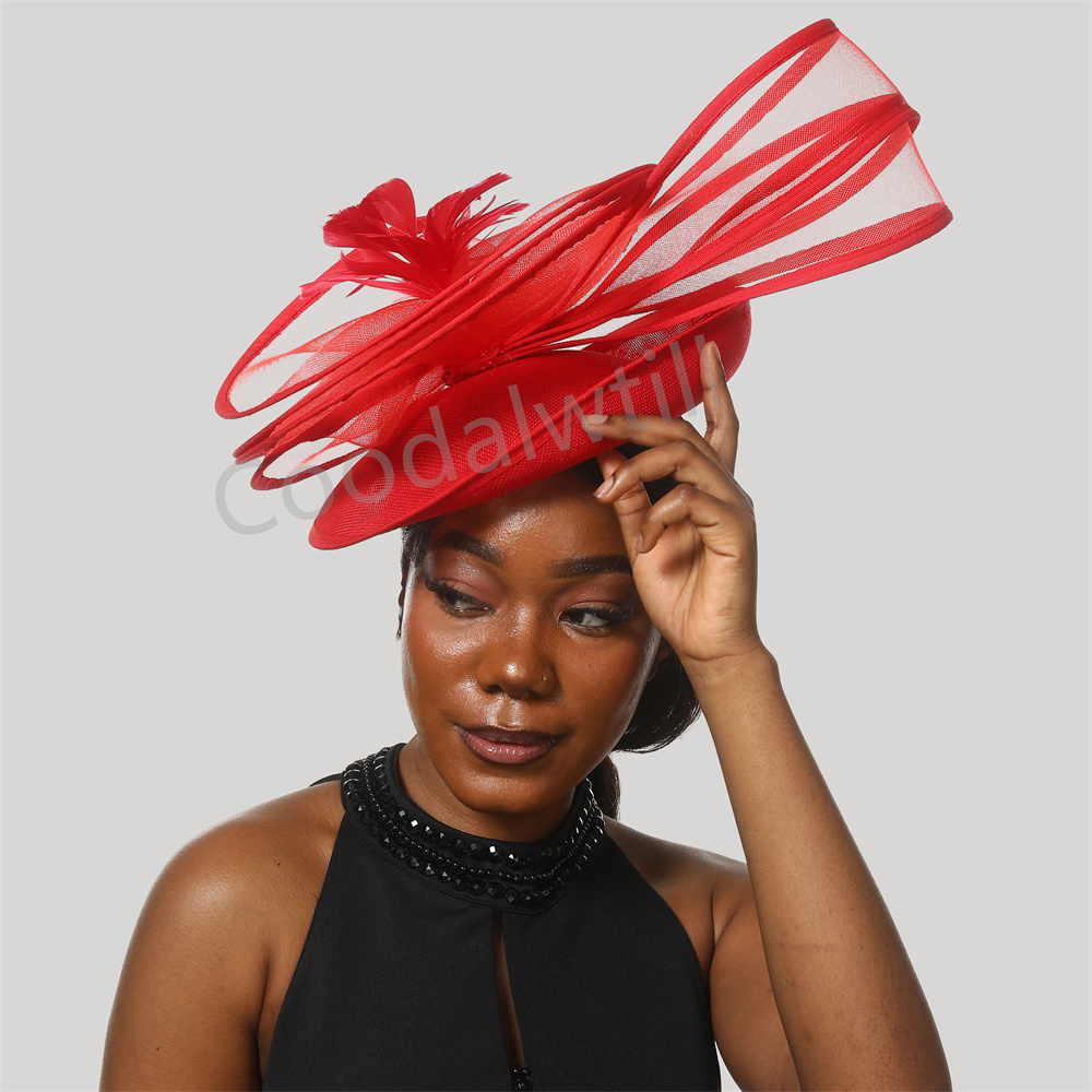 女性のためのフェザーダービーハット、花のモチーフ、フォーマル - Vintage Fashion Hats のレビューと価格