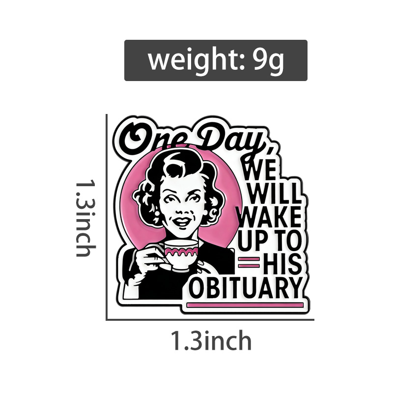 ダークユーモア主婦ピンバッジ、皮肉な日常着アクセサリー、いつ - Vintage Fashion Obituaries のレビューと価格