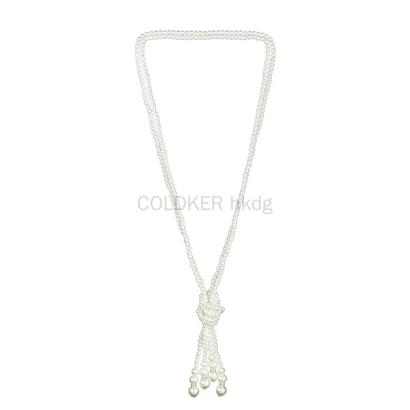 1920年代風パールネックレス フェイクパール ギャツビーア - Vintage Fashion Jewelry Necklaces のレビューと価格