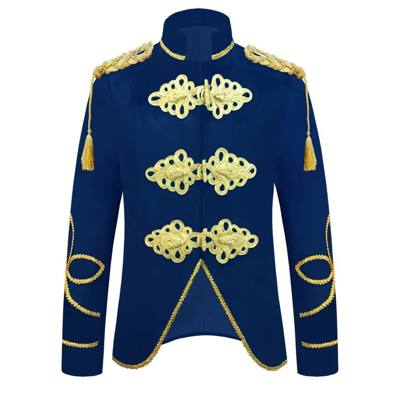 メンズベルベットジャケットゴールデンロープエポレットスタンド - Velvet Blazer Vintage のレビューと価格