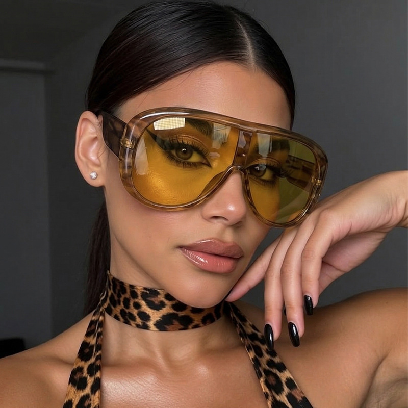 特大ワンピースラージフレーム Y2K キャットアイサングラス - Vintage Fashion Glasses のレビューと価格