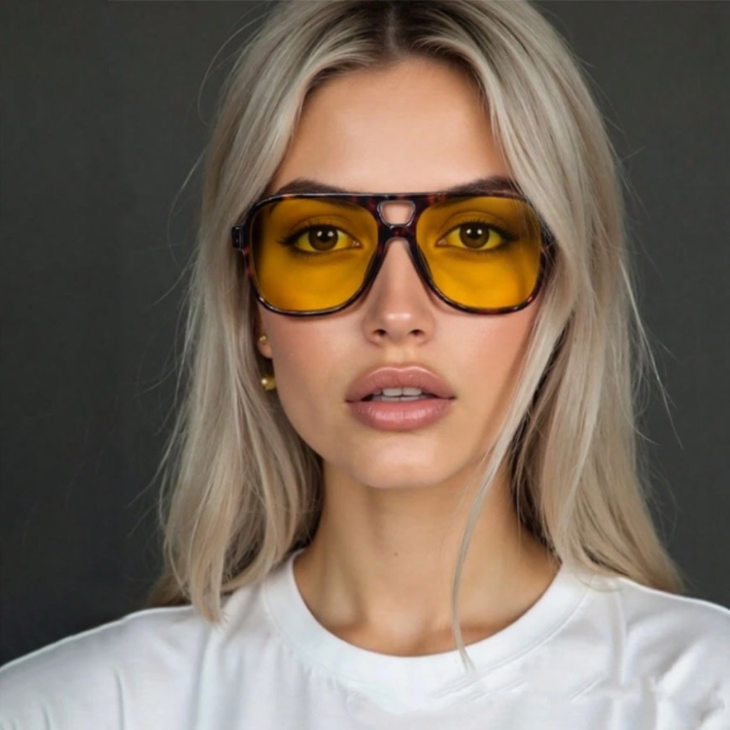 新しいヴィンテージクラシックデザイナーダブルブリッジパイロッ - Vintage Fashion Glasses のレビューと価格
