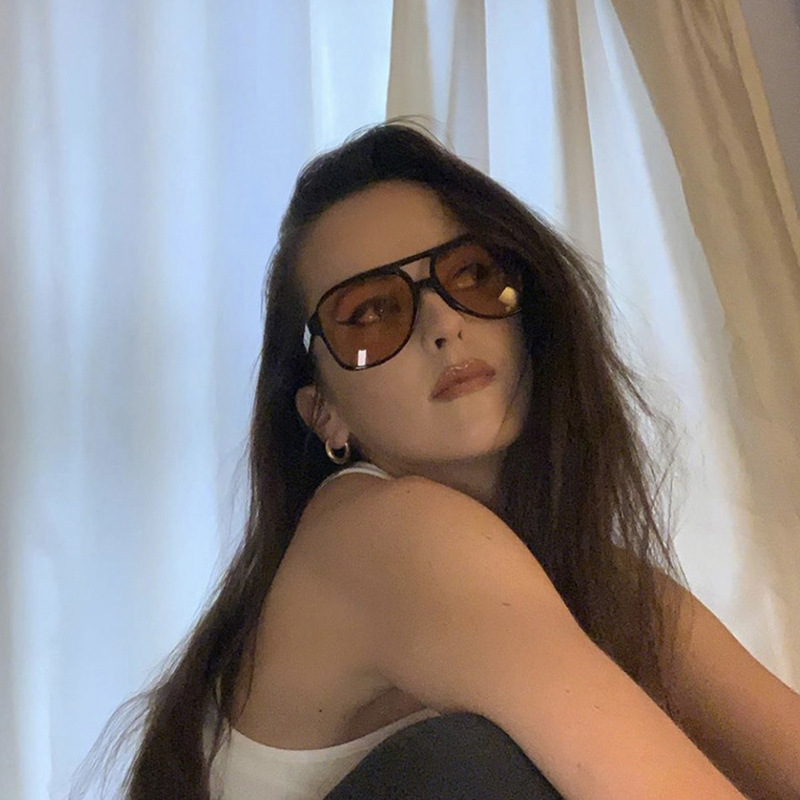 新しいヴィンテージクラシックデザイナーダブルブリッジパイロッ - Vintage Fashion Glasses のレビューと価格