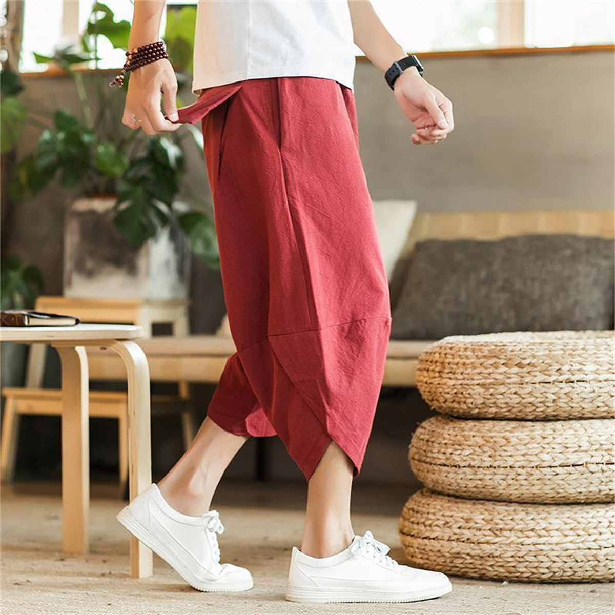4XL バギーハーレムパンツ メンズ 2026 夏 プリント - Retro Track Pant のレビューと価格