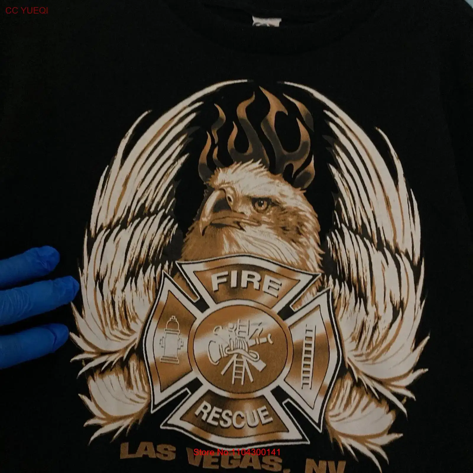 ラスベガス消防救助隊 Tシャツ XL ブラック 中古 美品  - Vintage Vegas Fashion のレビューと価格