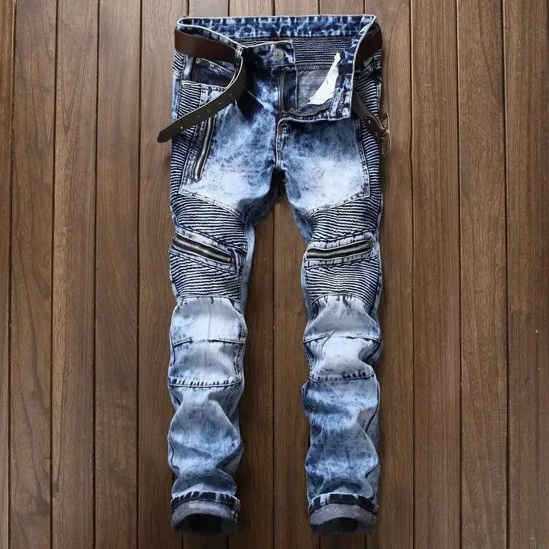 パンクストリートスタイルリッピングスキニージーンズ男性ヴィン - Retro Track Pant のレビューと価格