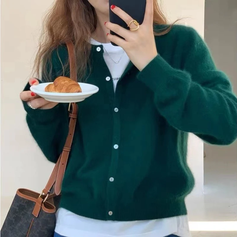 2026 長袖ヴィンテージ Y2k トップス韓国ニットカーデ - Crop Cardigan Vintage のレビューと価格